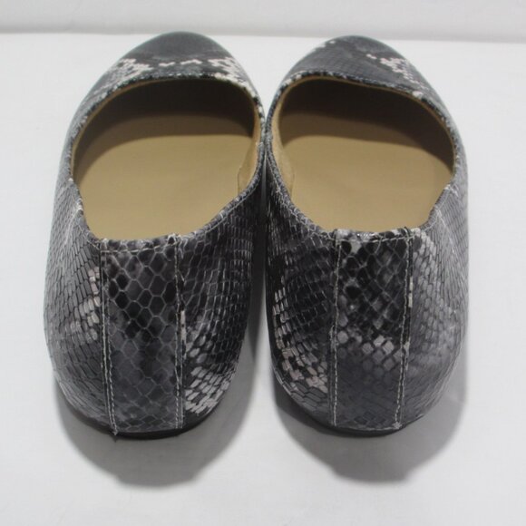 Naturalizer Maxwell Snakeskin Leather Shoes Womens Size 7 Ballet Flats - Picture 3 of 6